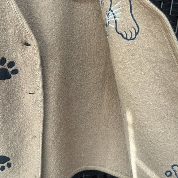 Lisa International Vintage Brown Leopard Boiled Wool Sweater Vest Size Large - Picture 6 of 7